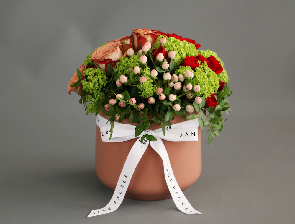 Apricot Ceramic Pot Arrangement by Jane Packer Flowers