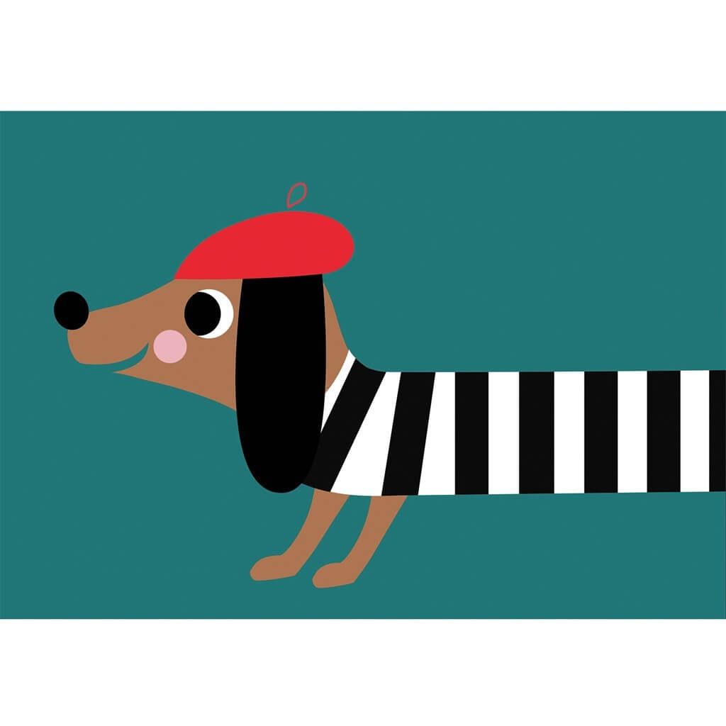 The French Sausage Dog Card