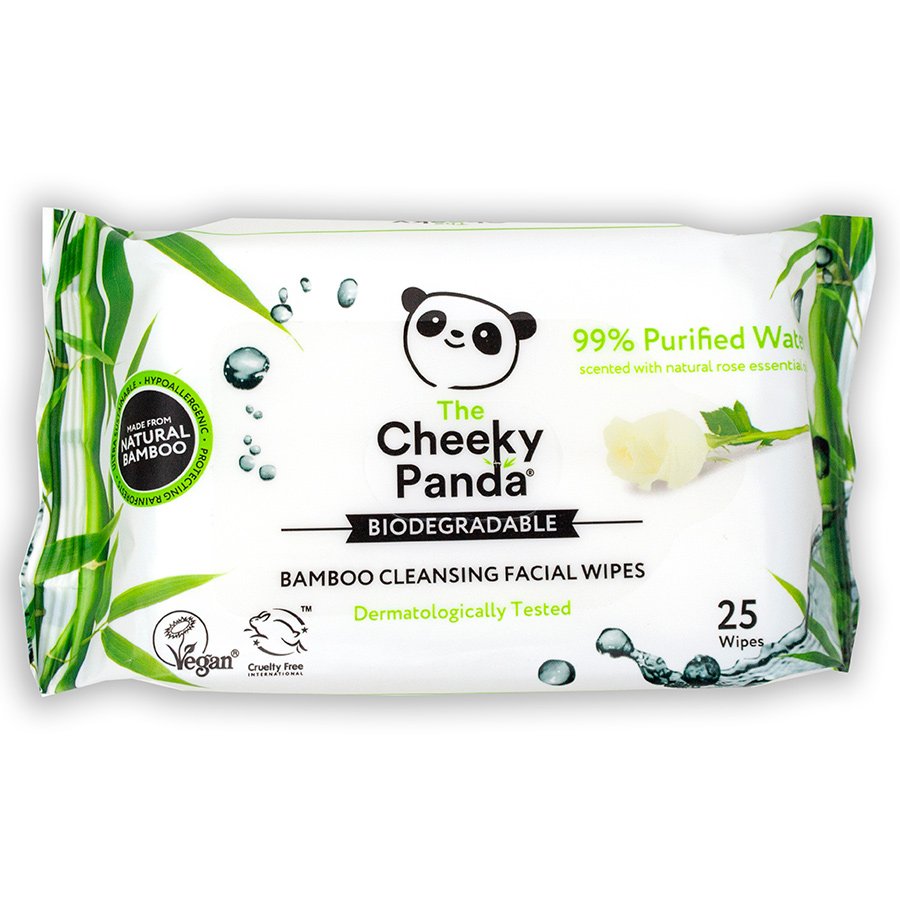 Cheeky Panda Biodegradable Facial Cleansing Wipes - Rose