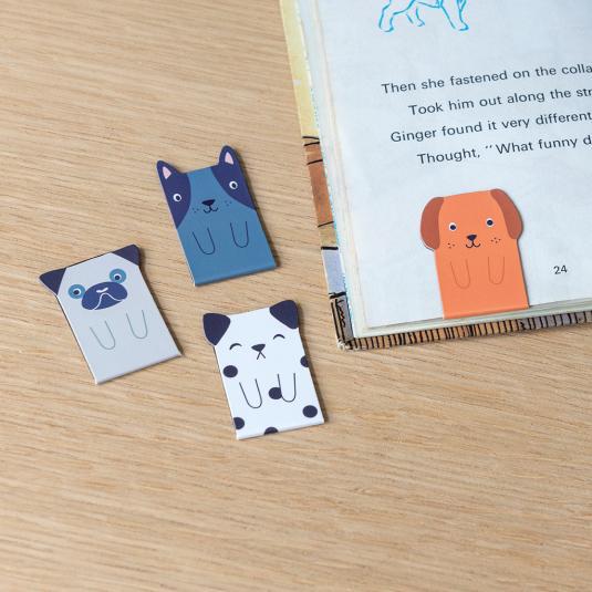 Magnetic Dog Bookmarks Set of Four