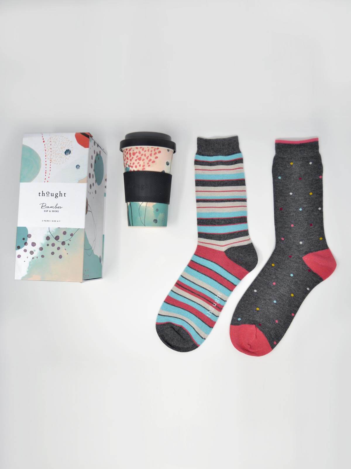 Womens Bamboo Cup And Sock Gift Box