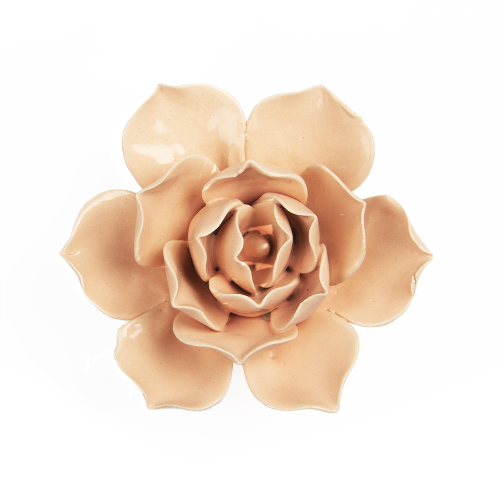 Pink Rose Ceramic Flower 