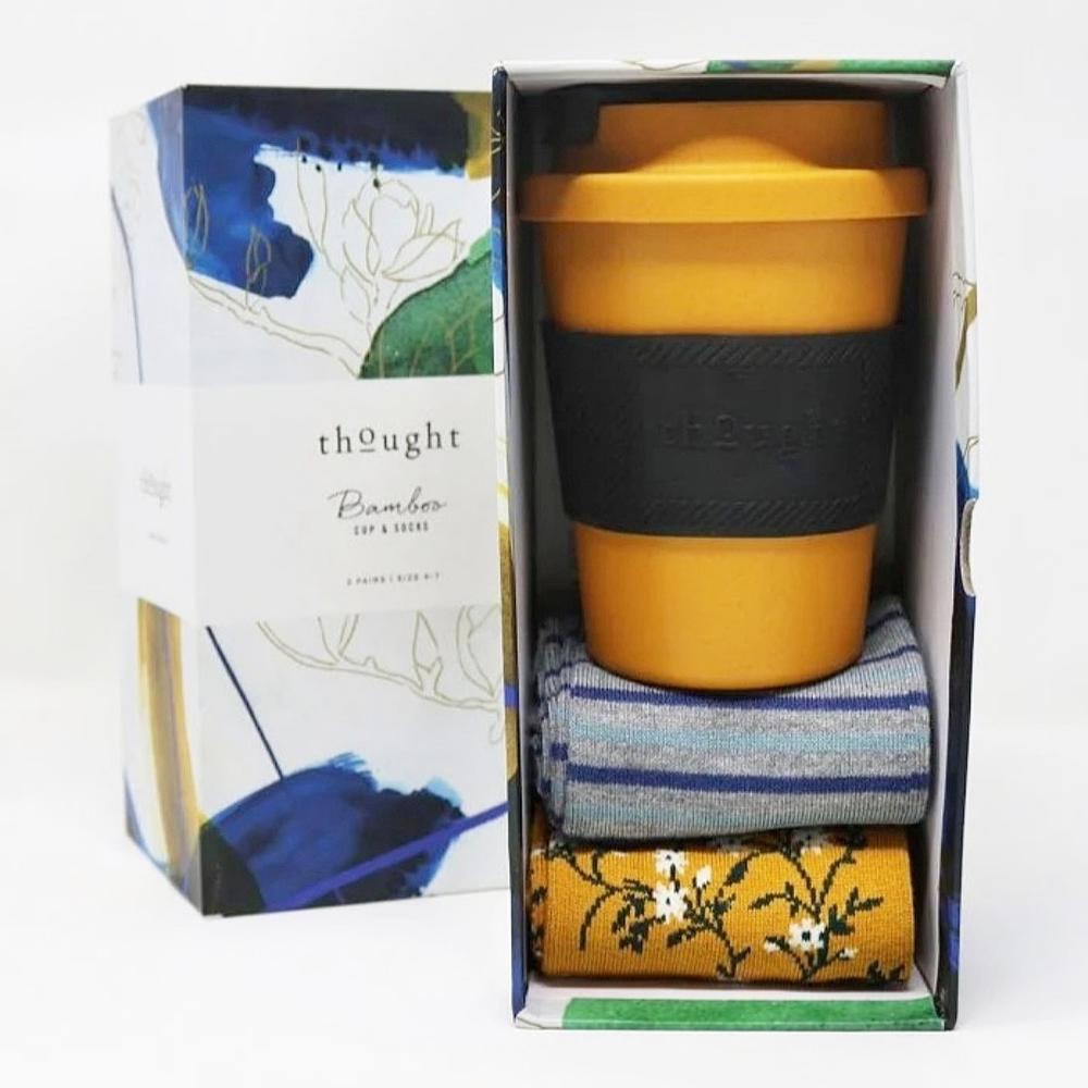 Womens Bamboo Cup And Sock Gift Box