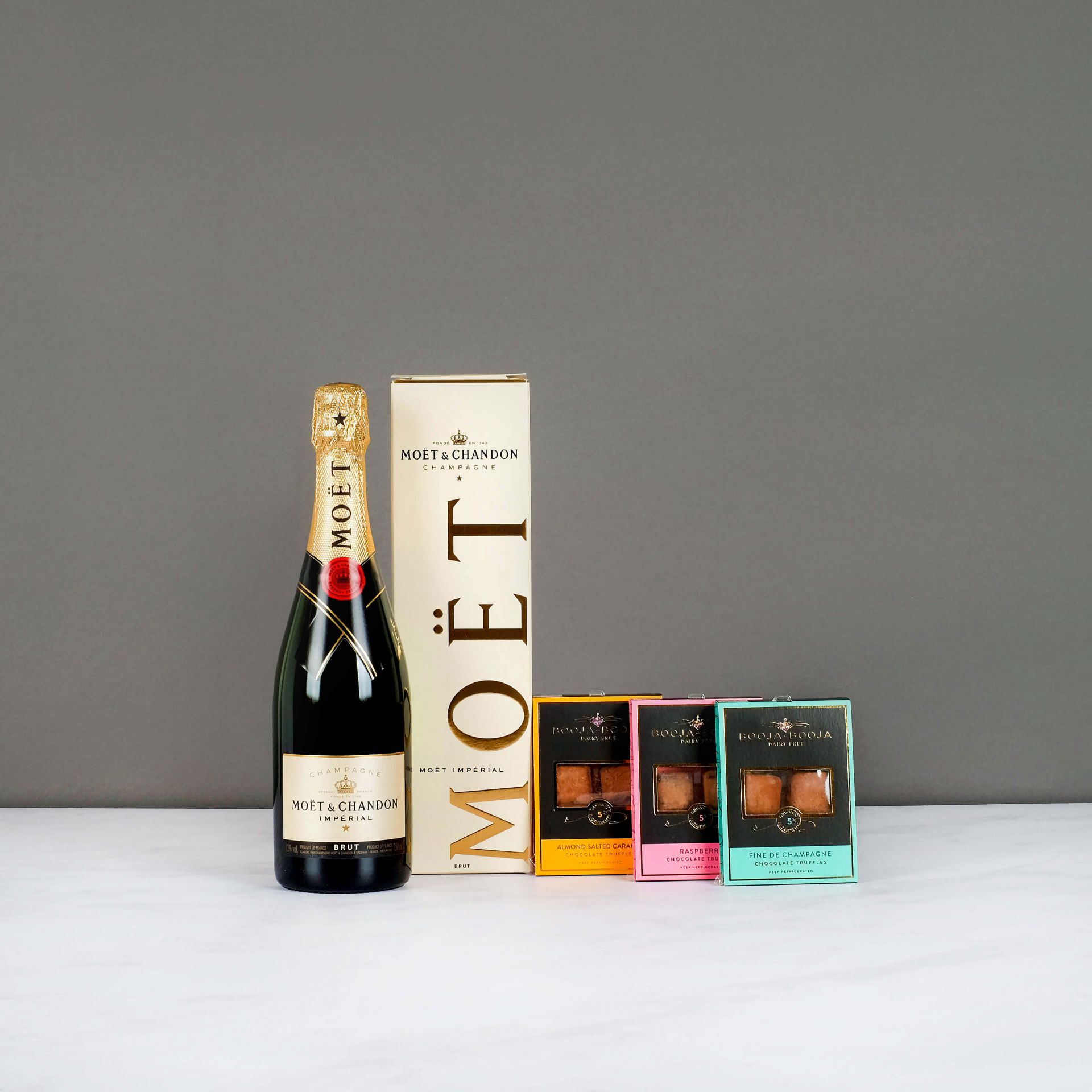 Moet and Booja Booja Truffles Gift Set