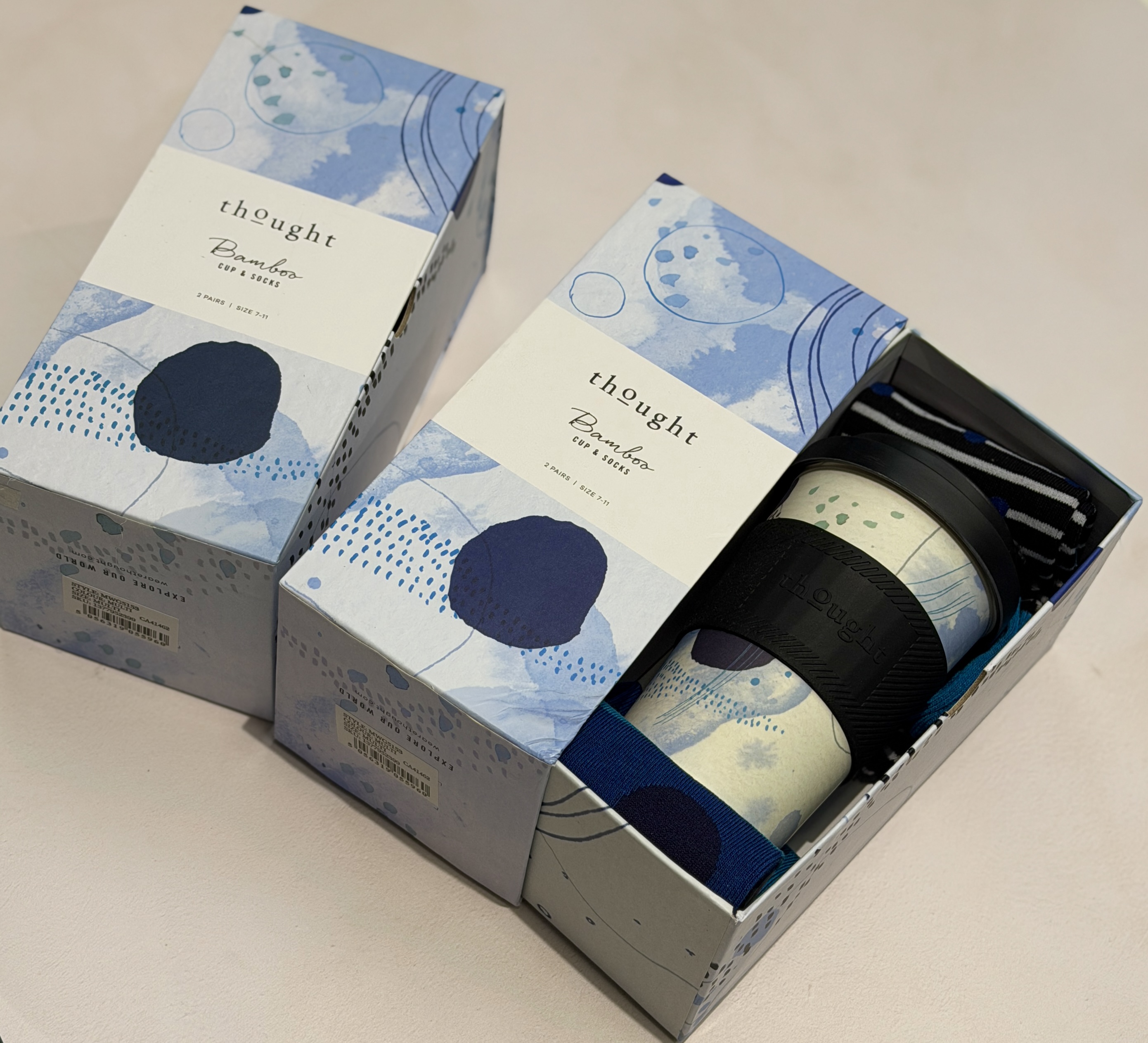 Mens Bamboo Cup and Socks Gift Box | thought
