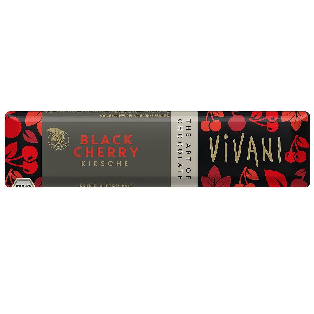 Vivani Black Cherry Chocolate Bar 