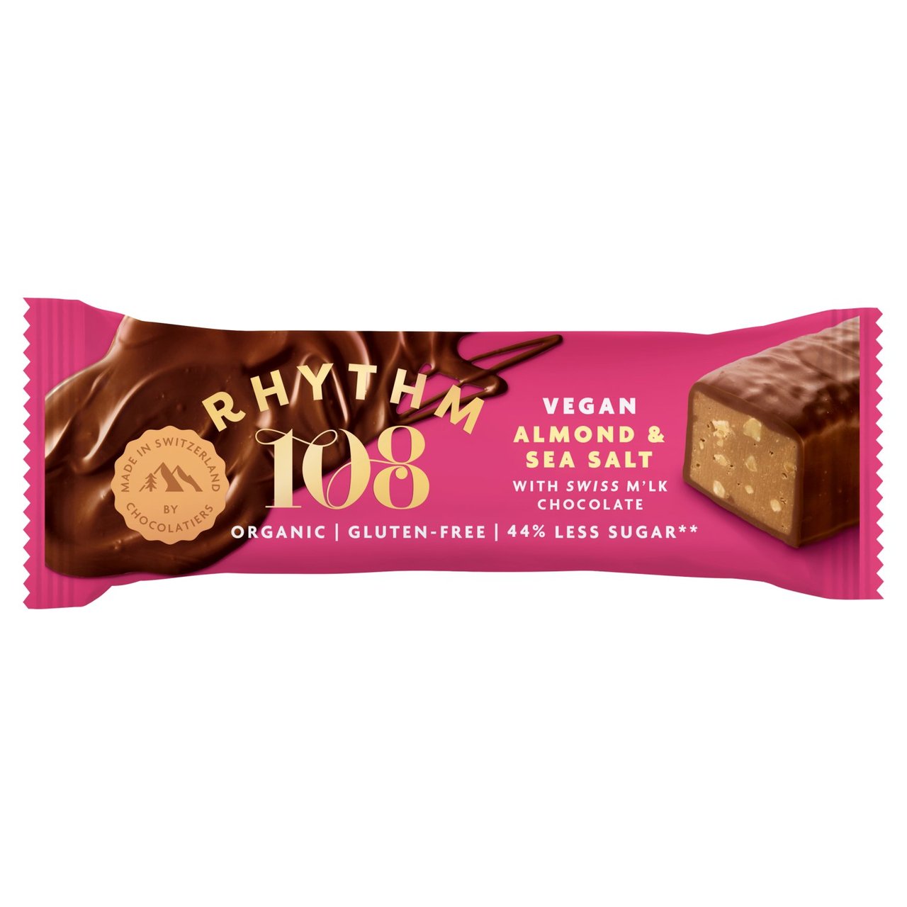 Rhythm 108 Sweet 'n' Salty Almond Chocolate Bar 33g (case of 15)