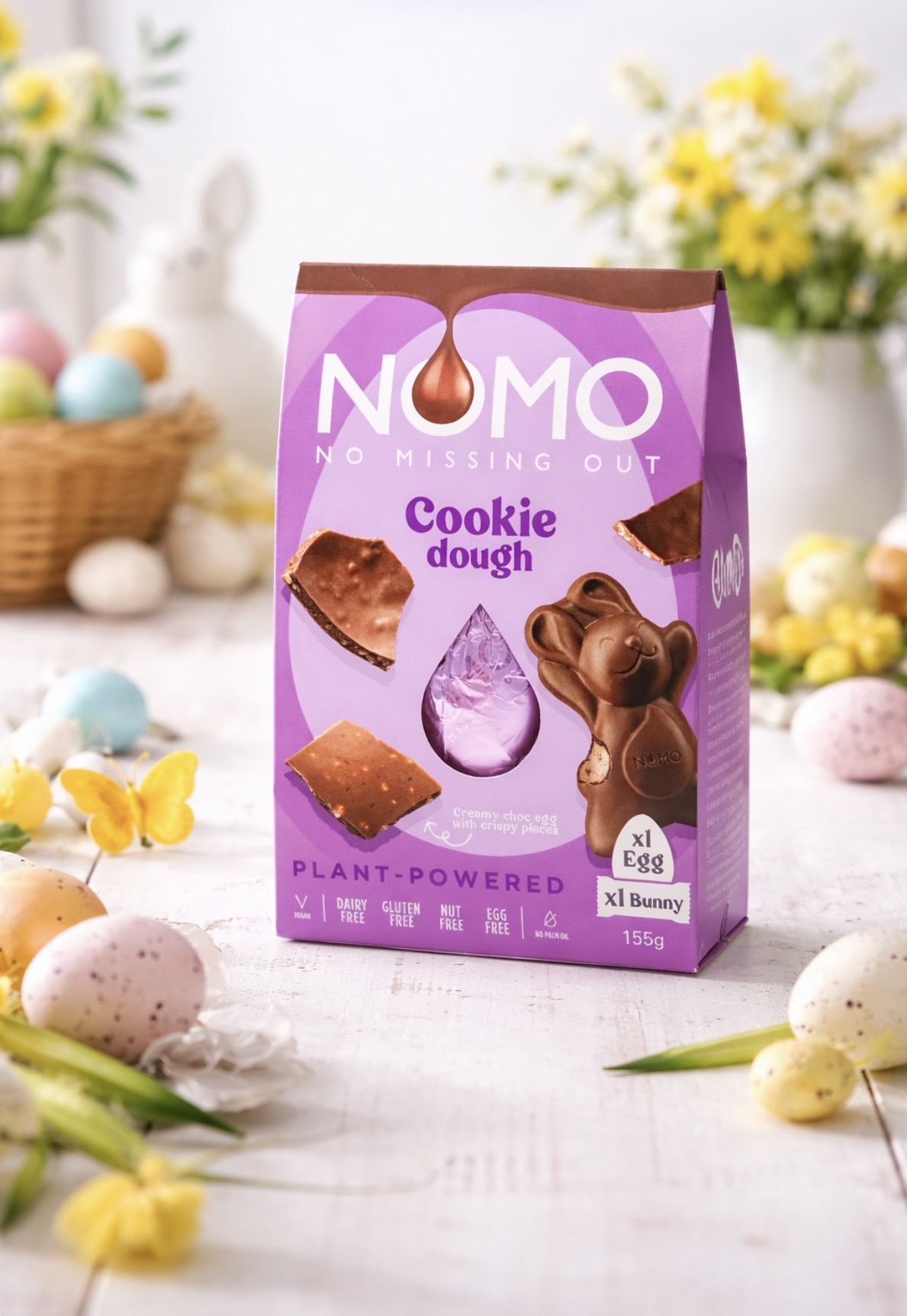 NOMO Cookie Dough Chocolate Egg & Bunny 155g