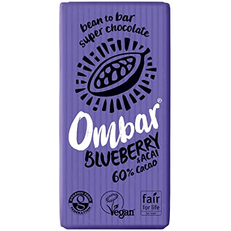 Ombar Acai & Blueberry Raw Chocolate Bar 35g 