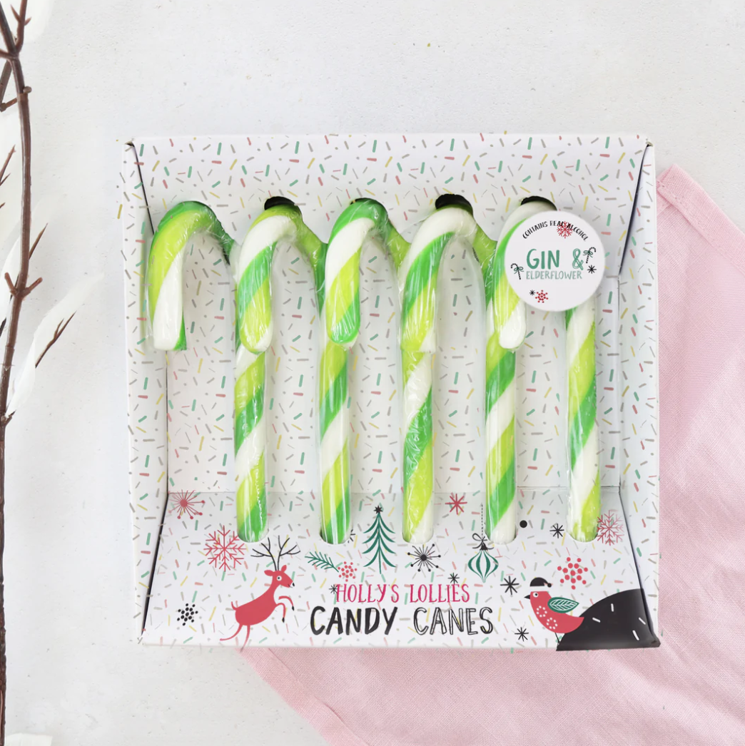Holly's Lollies Gin & Elderflower Candy Canes