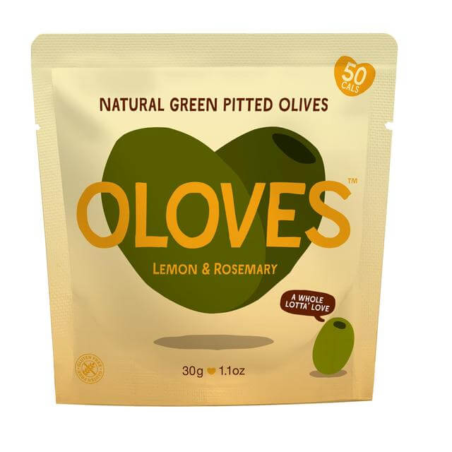 Oloves Lemon & Rosemary Marinated Pitted Green Olives 30g