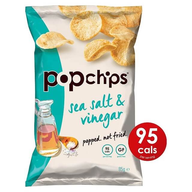 Popchips Sea Salt & Vinegar Popped Potato Crisps (23g)