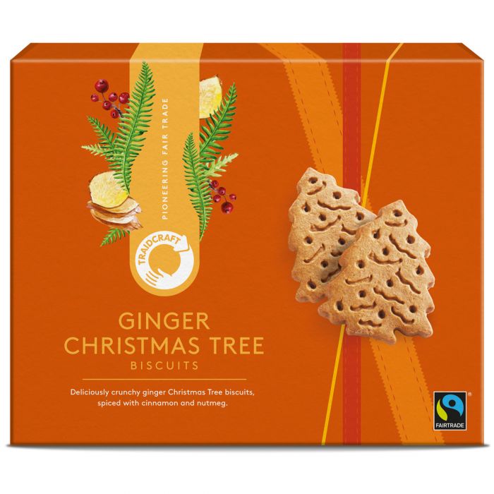 Traidcraft Ginger Christmas Tree Biscuits (170g)