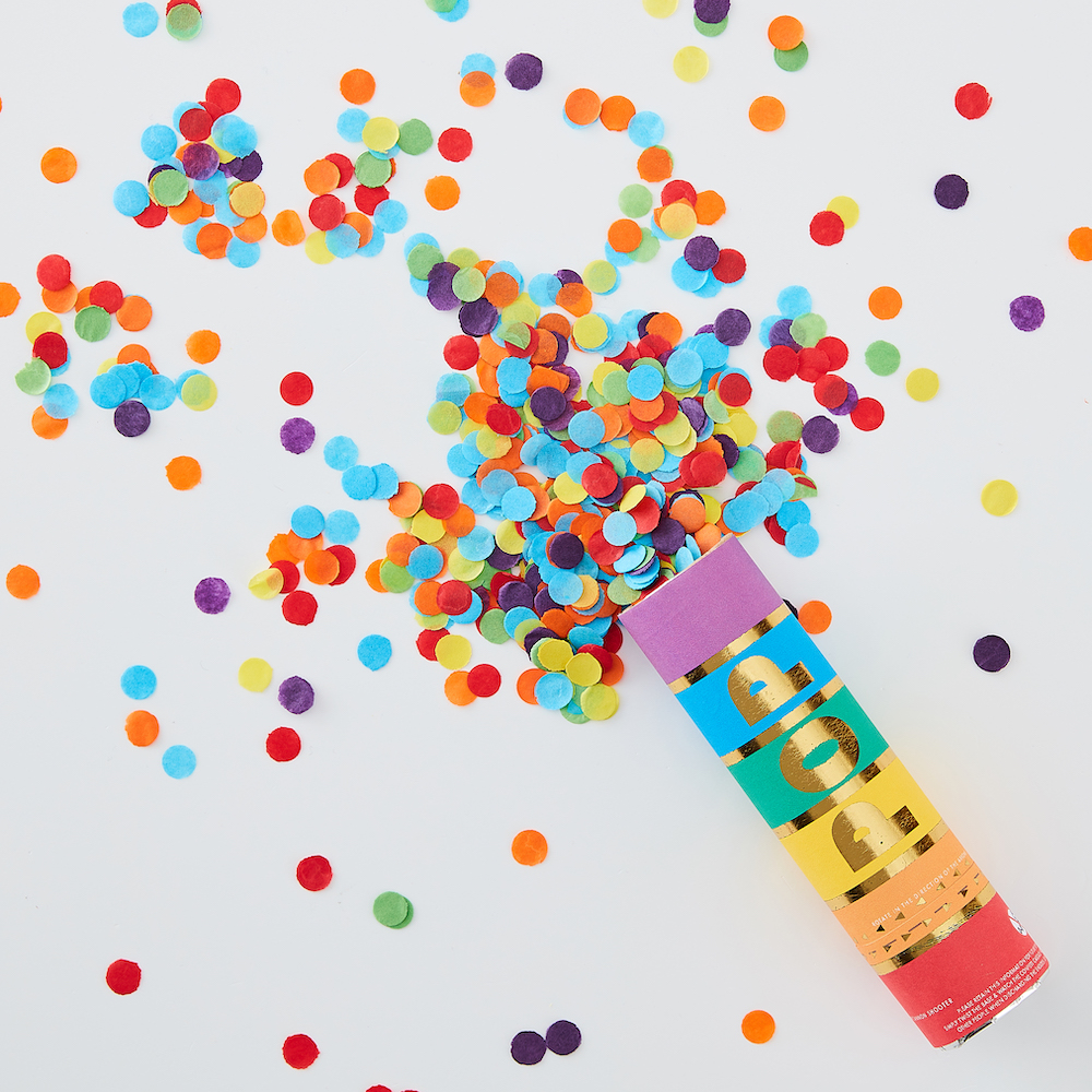 Rainbow Eco-Friendly Confetti Cannon
