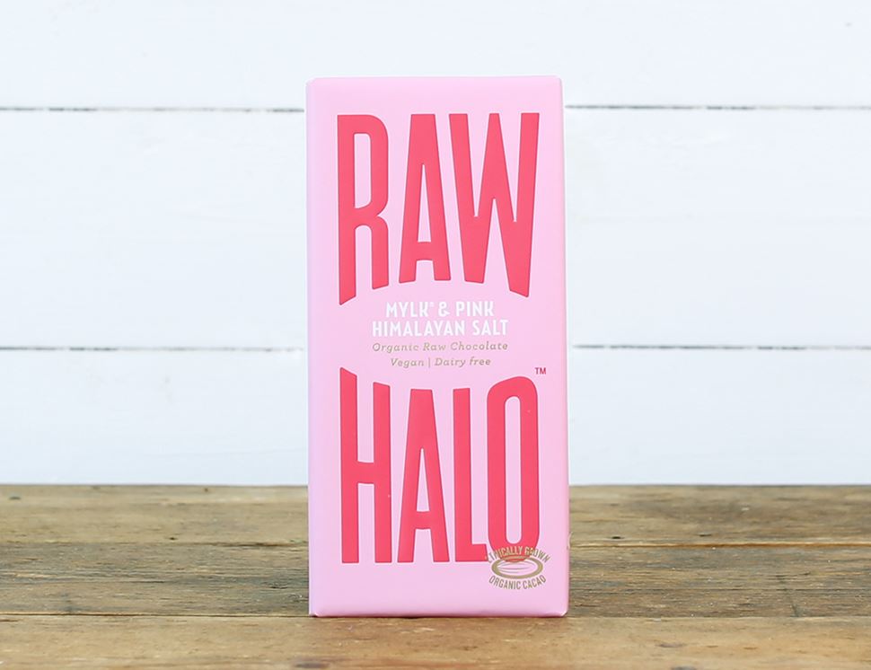 Raw Halo Mylk + Pink Himalayan Salt Raw Chocolate Bar (35g)