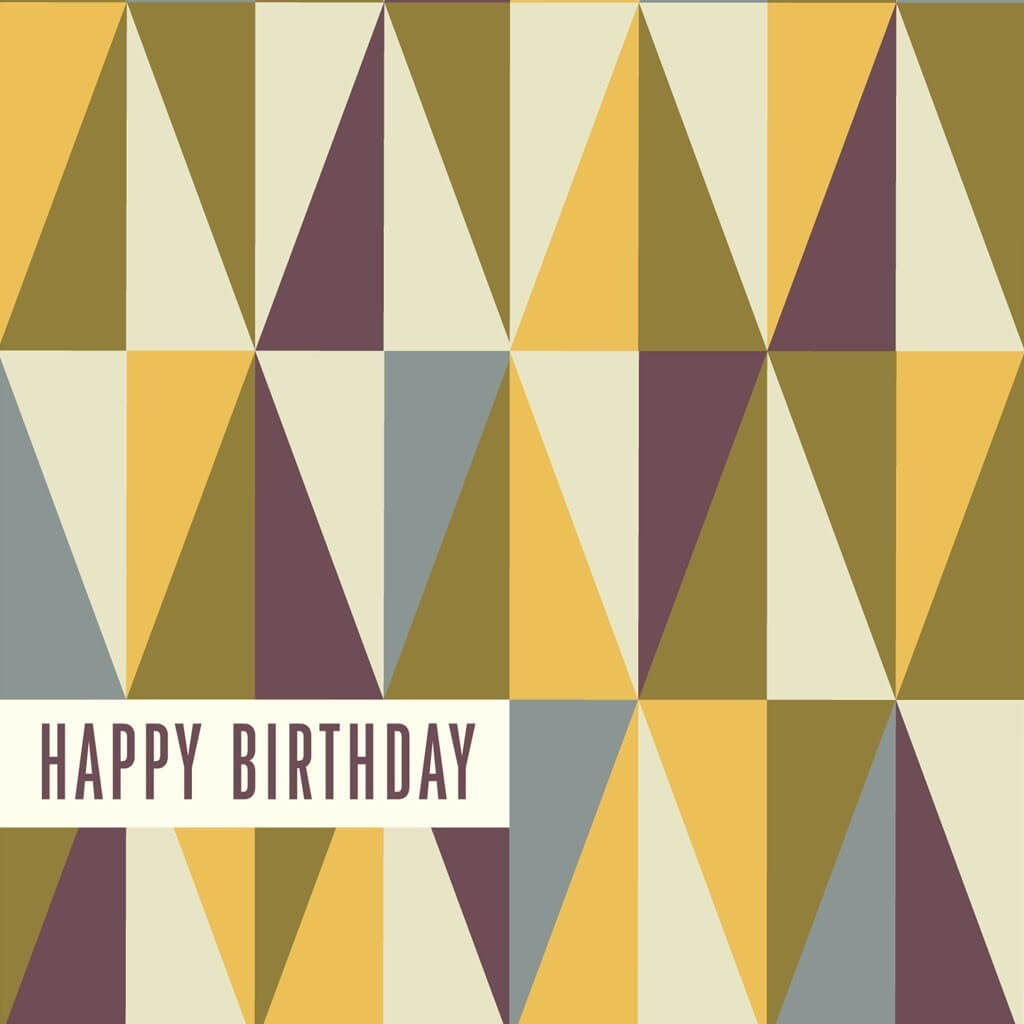 Metro Geometric Birthday Card