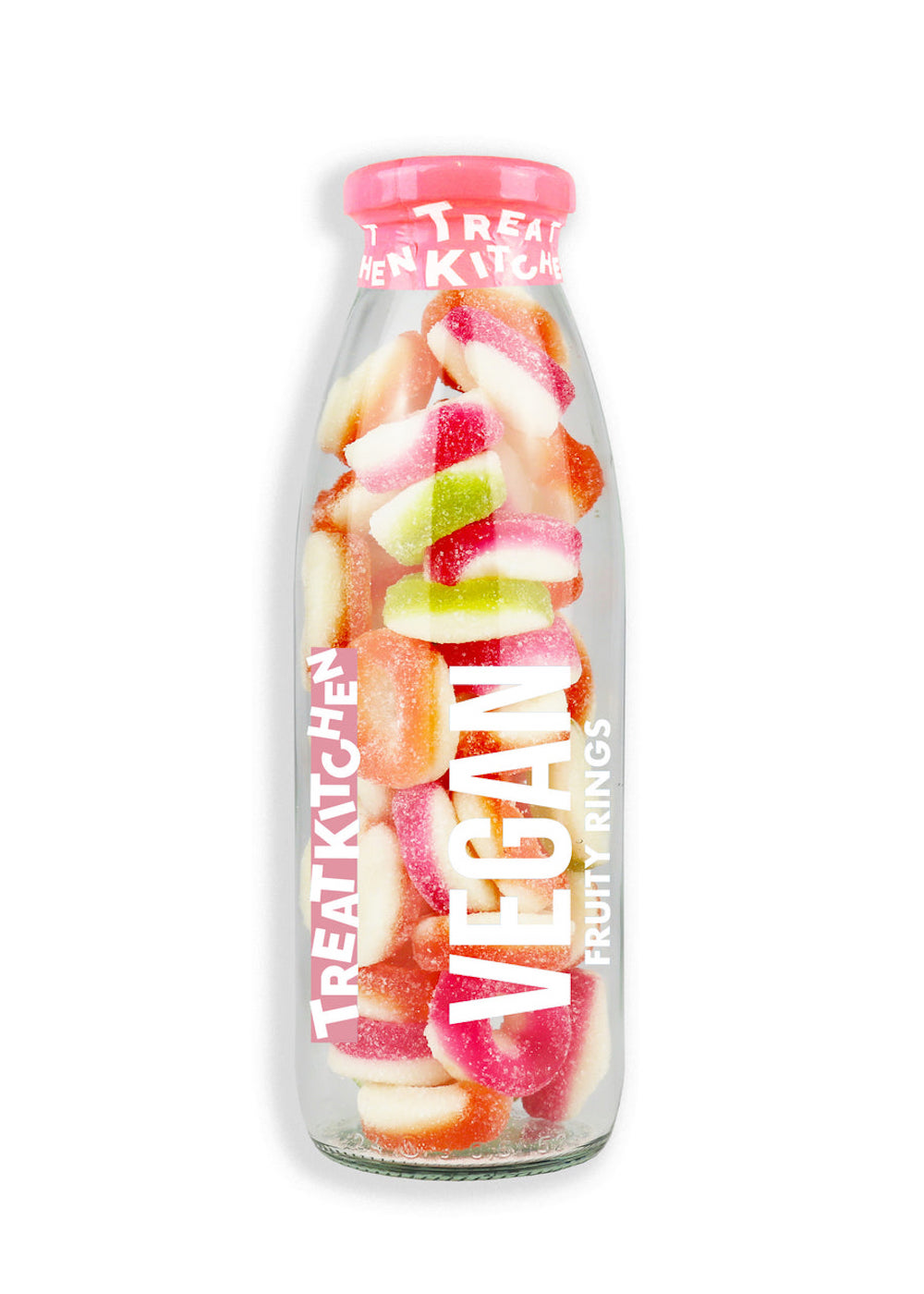 Vegan Multicoloured Fruity Ring Sweets Bottle