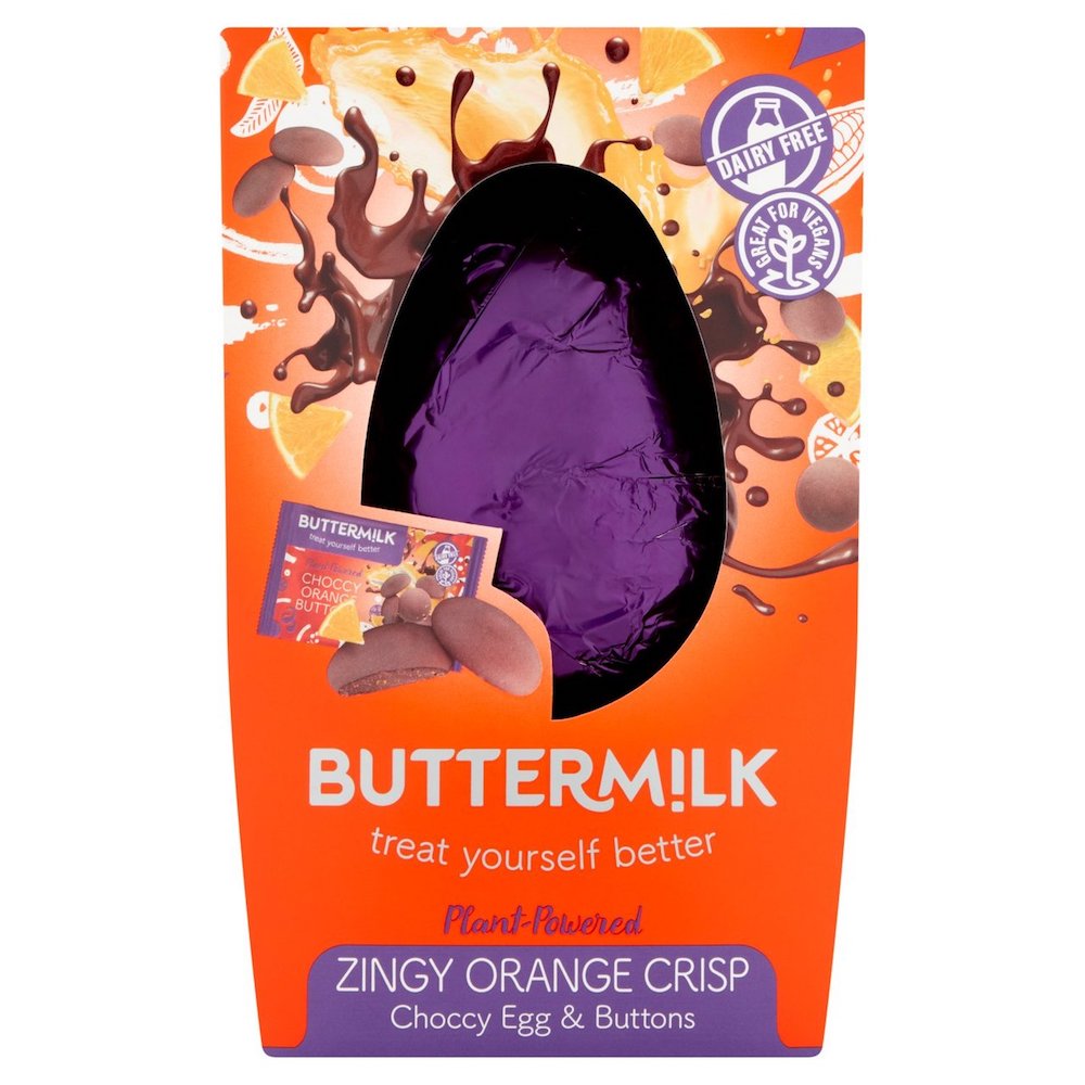 ButterMilk Vegan Zingy Orange Crisp Choccy Egg and Buttons 172g 